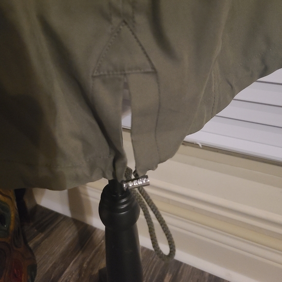 DKNY Trench Coat, Olive, Size Xsmall - Picture 12 of 13